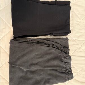 Black and Gray Leggings Set